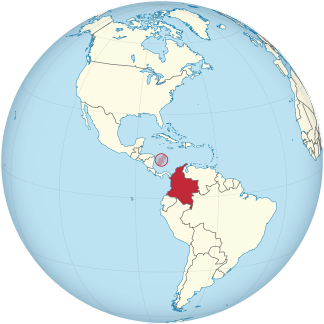 Kolumbien Weltkarte