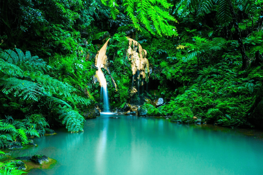 Azoren Wasserfall